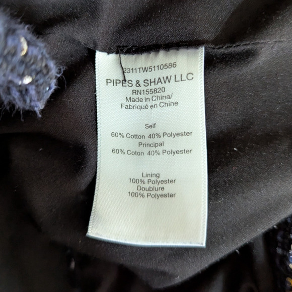 Veronica Beard Rumer Dickey Jacket Blue Tweed Double Breasted Size 8 Preowned - Picture 10 of 12